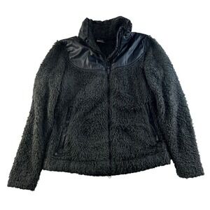NIKE ACG Women's Medium Black Teddy Fleece Full Zip Jacket Super Soft Plush